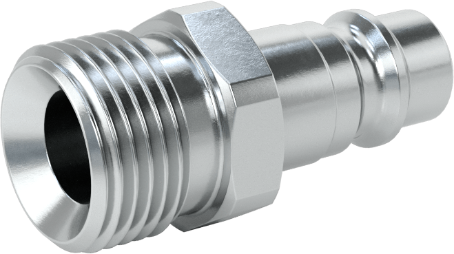 Hava için Avrupa Hızlı Bağlantı Kesme Hortum Bağlantısı, Plug, 1/4 Kaplin Boyutu, 3/8 BSPP Erkek