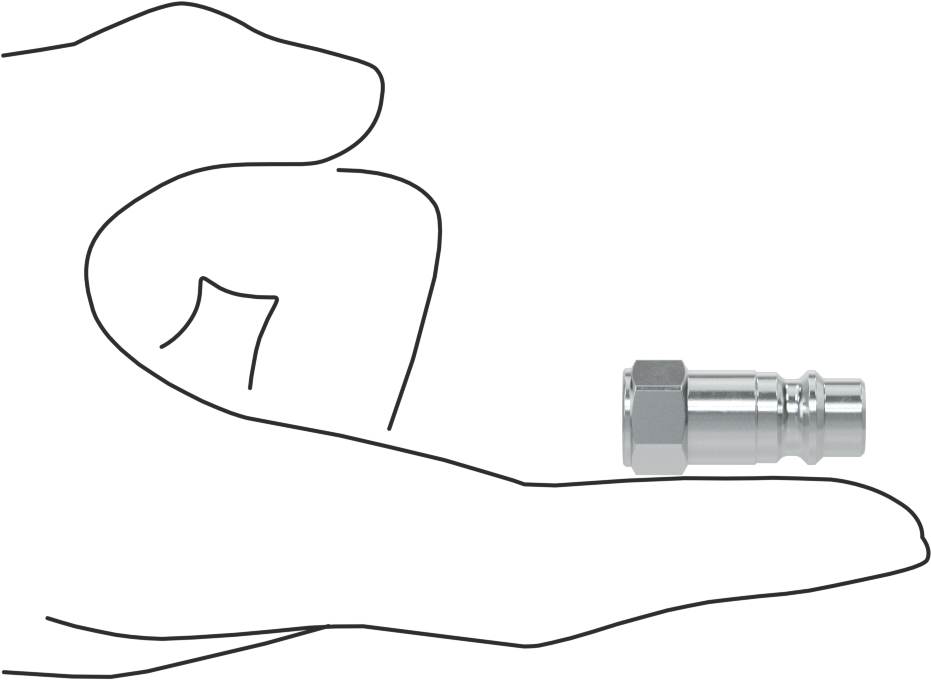 Hava için Avrupa Hızlı Bağlantı Kesme Hortum Bağlantısı, Plug, 1/4 Kaplin Boyutu, 1/8 BSPP Dişi