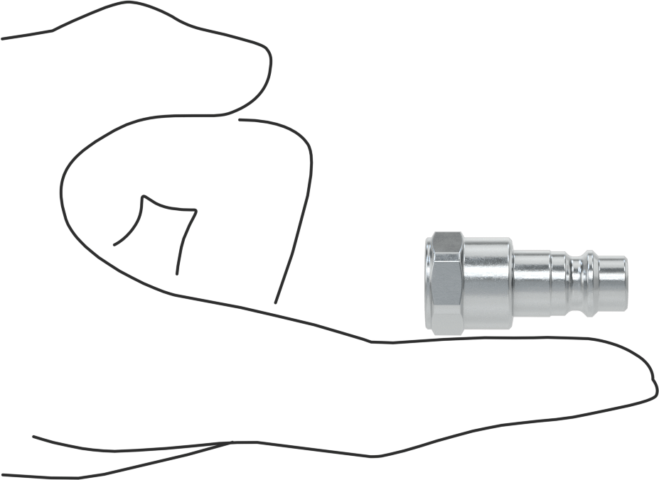Hava için Avrupa Hızlı Bağlantı Kesme Hortum Bağlantısı, Plug, 1/4 Kaplin Boyutu, 1/4 BSPP Dişi