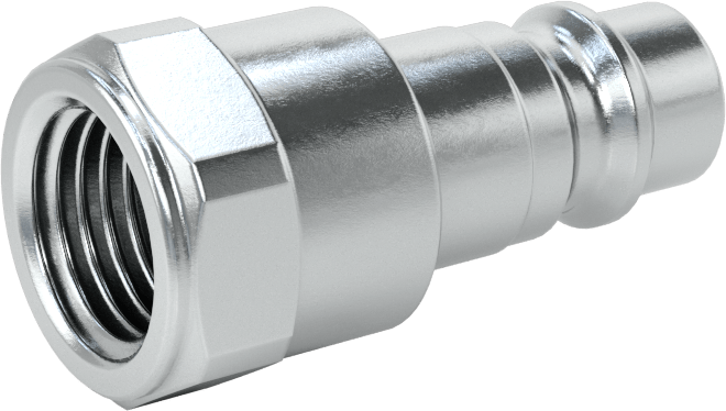 Hava için Avrupa Hızlı Bağlantı Kesme Hortum Bağlantısı, Plug, 1/4 Kaplin Boyutu, 1/4 BSPP Dişi