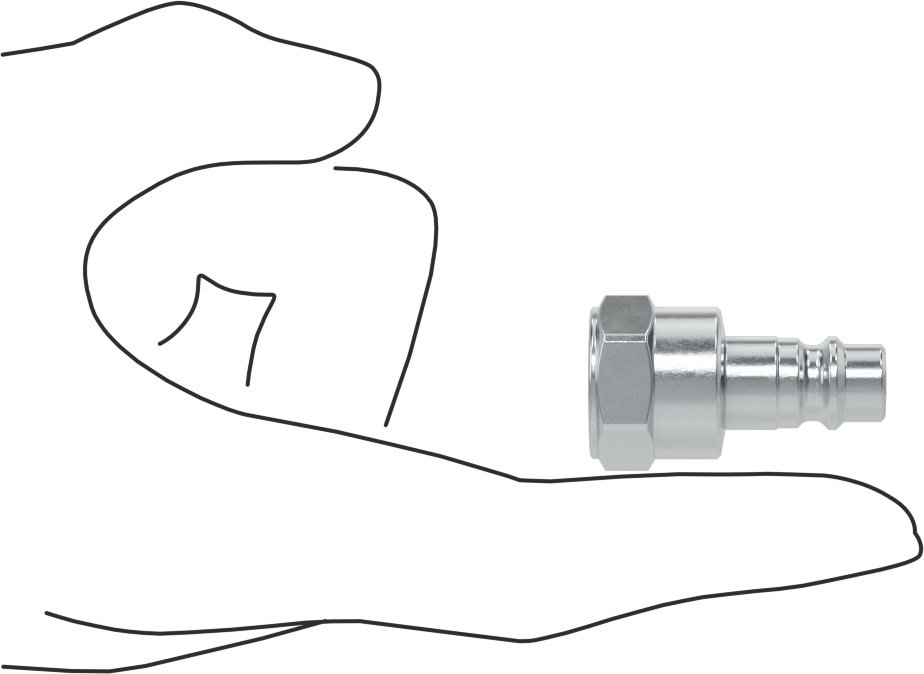 Hava için Avrupa Hızlı Bağlantı Kesme Hortum Bağlantısı, Plug, 1/4 Kaplin Boyutu, 3/8 BSPP Dişi