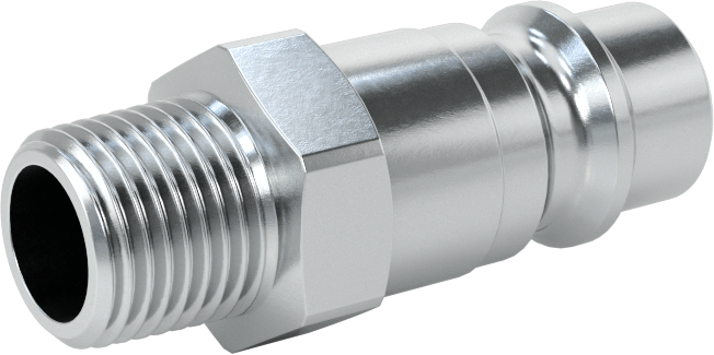 Hava için Avrupa Hızlı Bağlantı Kesme Hortum Bağlantısı, Plug, 1/4 Kaplin Boyutu, 1/8 NPT Erkek