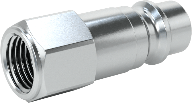 Hava için Avrupa Hızlı Bağlantı Kesme Hortum Bağlantısı, Plug, 1/4 Kaplin Boyutu, 1/8 NPT Dişi