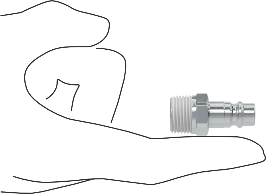 Hava için Avrupa Hızlı Bağlantı Kesme Hortum Bağlantısı, 1/4 Boyut, Plug, 3/8 NPT Erkek Uç