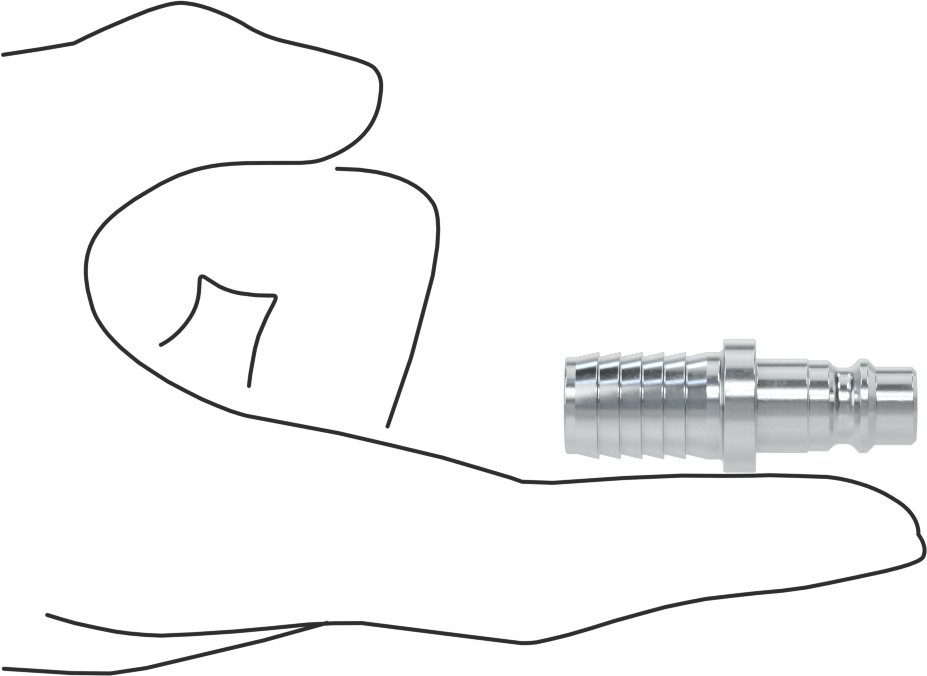 Hava için Avrupa Hızlı Bağlantı Kesme Hortum Bağlantısı, 1/4 Boyut, Plug, 1/2" Hortum İç Çapı için