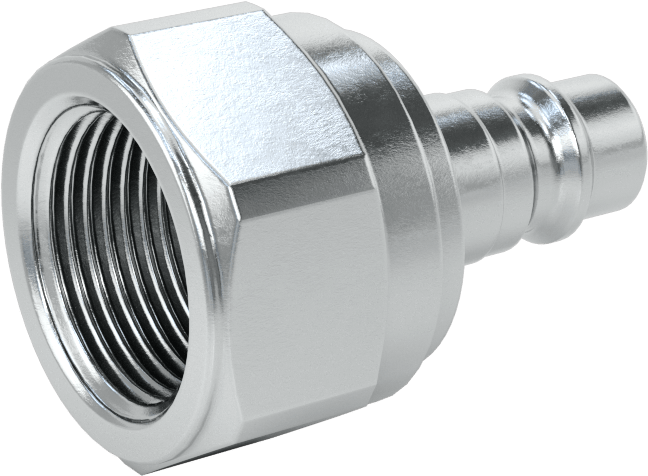 Hava için Avrupa Hızlı Bağlantı Kesme Hortum Bağlantısı, 1/4 Boyut, Plug, 1/2 NPT Dişi Uç