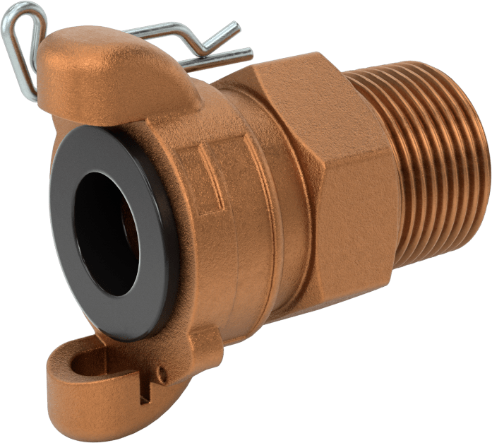 Twist-Claw Hortum Bağlantısı, Pirinç, 1 NPT Erkek Uç