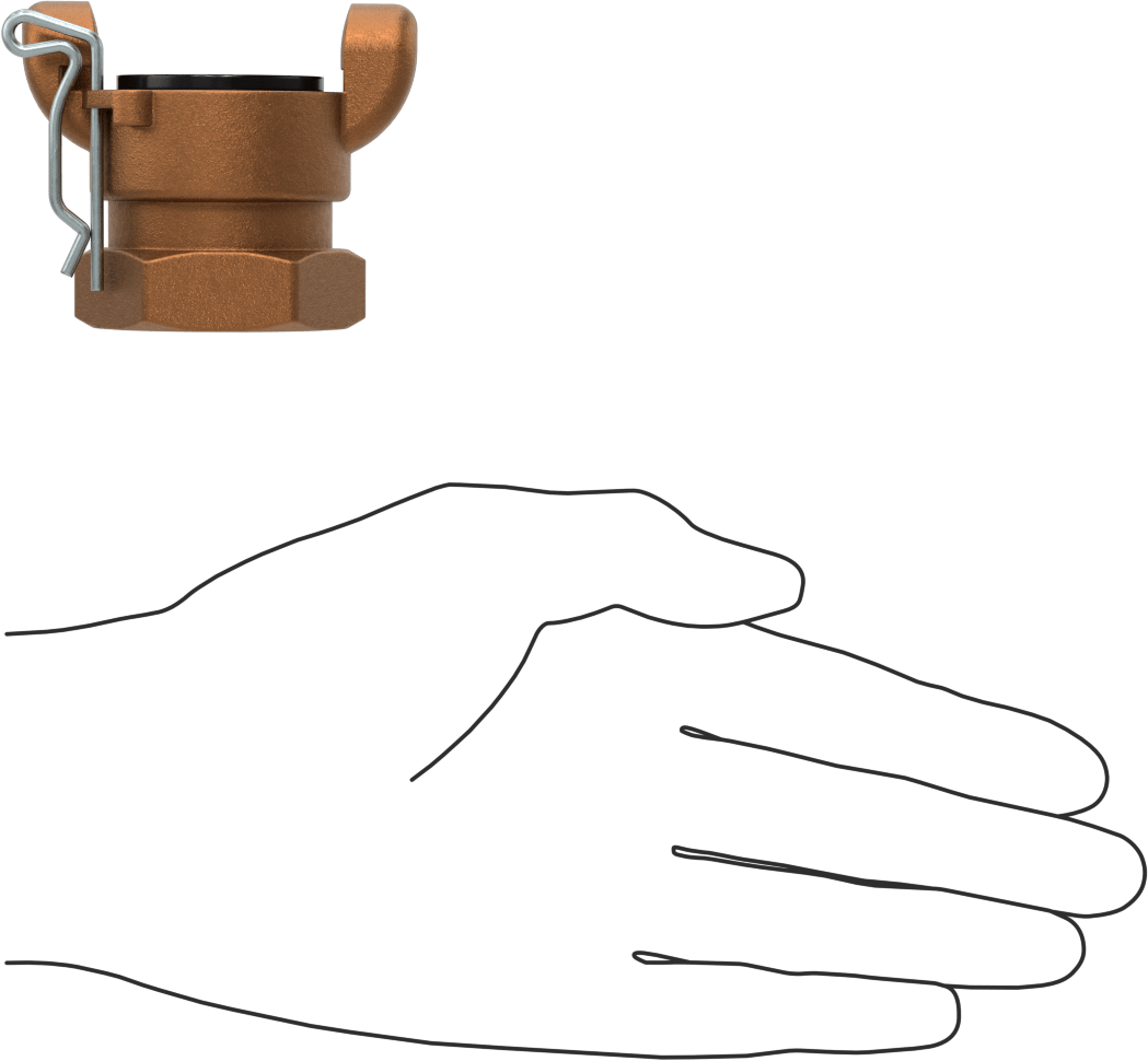 Twist-Claw Hortum Bağlantısı, Pirinç, 1 NPT Dişi Uç