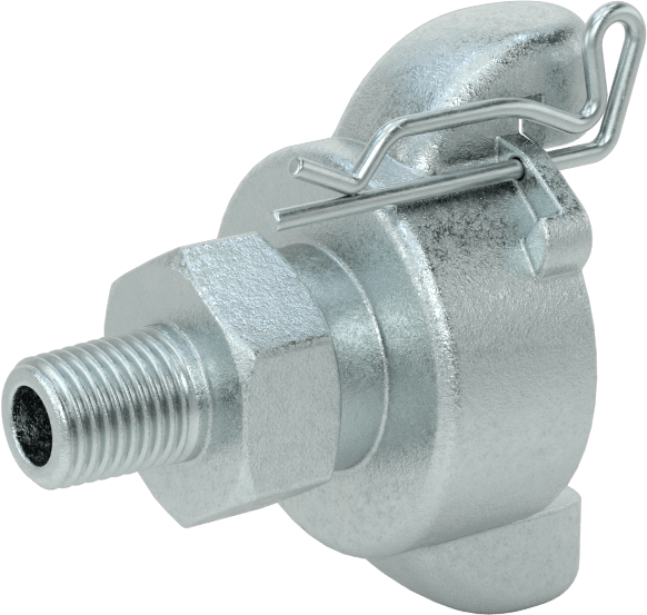 Twist-Claw Hortum Bağlantısı, Demir, 1/4 NPT Erkek Uç