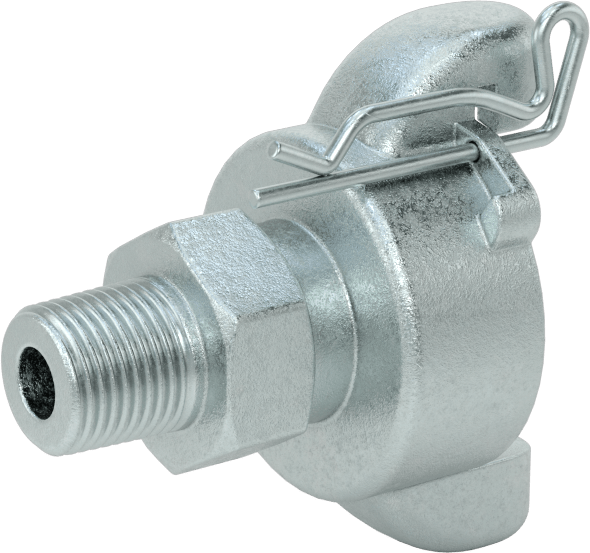 Twist-Claw Hortum Bağlantısı, Demir, 3/8 NPT Erkek Uç
