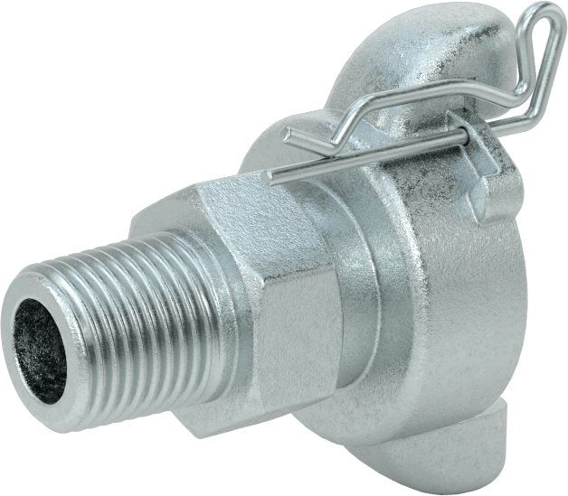 Twist-Claw Hortum Bağlantısı, Demir, 1/2 NPT Erkek Uç