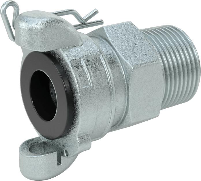 Twist-Claw Hortum Bağlantısı, Demir, 1 NPT Erkek Uç
