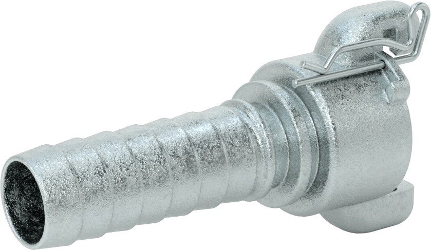 Twist-Claw Hortum Bağlantısı, 1" Hortum İç Çapı için Dikenli Uçlu Demir Adaptör