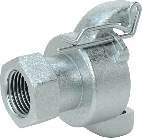 Twist-Claw Hortum Bağlantısı, Çinko Kaplı Demir, 1/2 BSPP Dişi