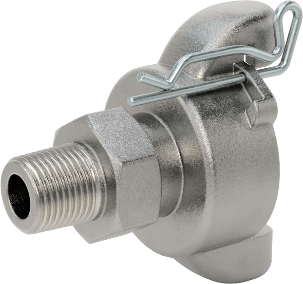 Twist-Claw Hortum Bağlantısı, 316 Paslanmaz Çelik, 3/8 NPT Erkek Uç