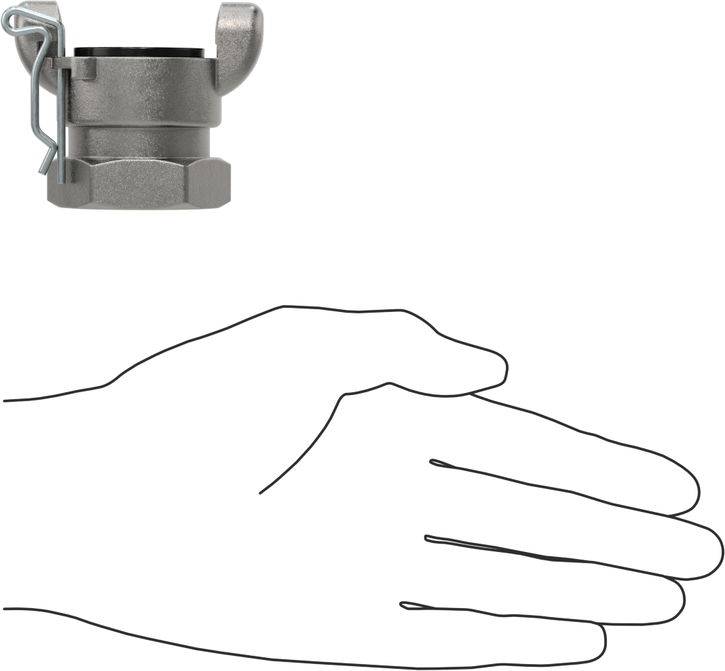 Twist-Claw Hortum Bağlantısı, 316 Paslanmaz Çelik, 1 NPT Dişi Uç