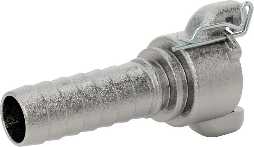 Twist-Claw Hortum Bağlantısı, 1 inç iç çaplı hortumlar için dikenli uçlu 316 paslanmaz çelik adaptör