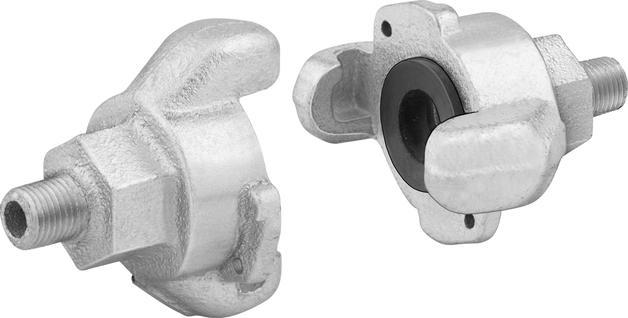Twist-Claw Hortum Bağlantısı, 1/2" Hortum İç Çapı için Dikenli Uçlu 316 Paslanmaz Çelik Adaptör