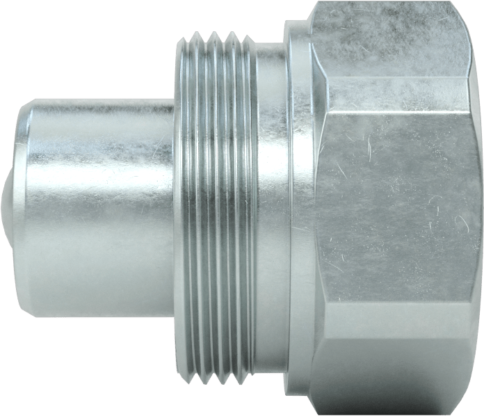 Çinko Kaplı Çelik Yüksek Basınçlı Diş Kilitli Hortum Bağlantısı, Hidrolik Sıvı için, Hızlı Ayırma, 1/4 Plug, 1/4 NPTF Dişi