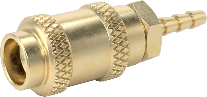 Kompakt Hortum Bağlantısı, 1/8 Boyut, Bas-Bağlan Soket, 1/8" Hortum İç Çapı için