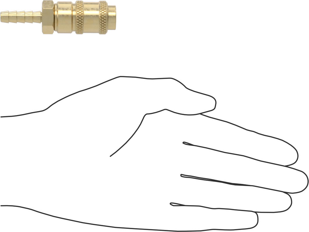 Kompakt Hortum Bağlantısı, 1/4 Boyut, Bas-Bağlan Soket, 1/4" Hortum İç Çapı için