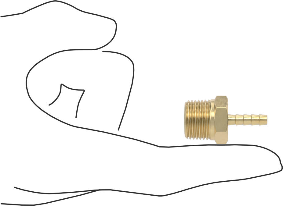 Hava ve Su için Pirinç Dikenli Hortum Bağlantı Parçası, 1/8" Hortum İç Çapı için Düz Adaptör, 3/8 NPT Erkek