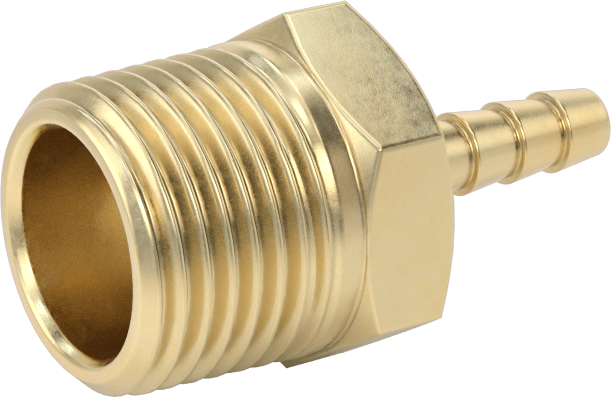 Hava ve Su için Pirinç Dikenli Hortum Bağlantı Parçası, 1/8" Hortum İç Çapı için Düz Adaptör, 3/8 NPT Erkek