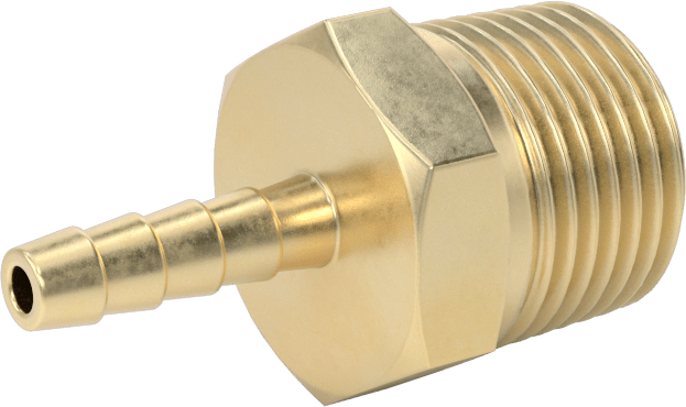 Hava ve Su için Pirinç Dikenli Hortum Bağlantı Parçası, 1/8" Hortum İç Çapı için Düz Adaptör, 3/8 NPT Erkek