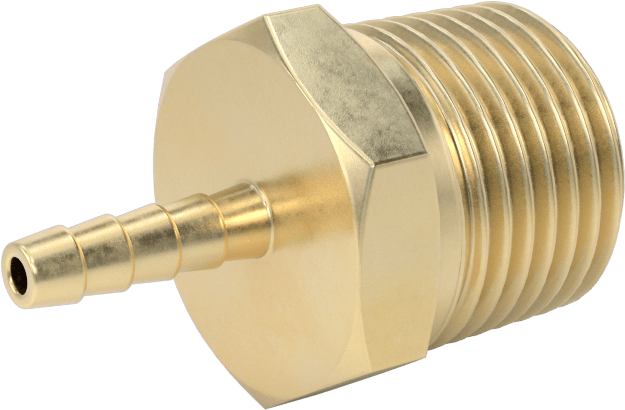 Hava ve Su için Pirinç Dikenli Hortum Bağlantı Parçası, 1/8" Hortum İç Çapı için Düz Adaptör, 1/2 NPT Erkek