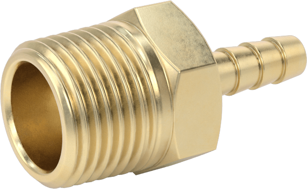 Hava ve Su için Pirinç Dikenli Hortum Bağlantı Parçası, 3/16" Hortum İç Çapı için Düz Adaptör, 3/8 NPT Erkek