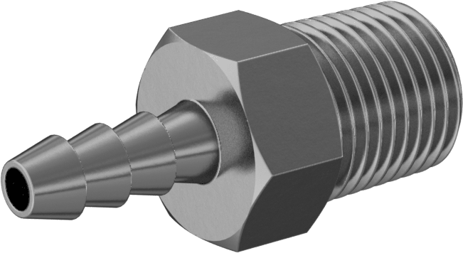 Hava ve Su için Pirinç Dikenli Hortum Bağlantı Parçası, 1/8" Hortum İç Çapı için Düz Adaptör, 1/8 NPTF Erkek