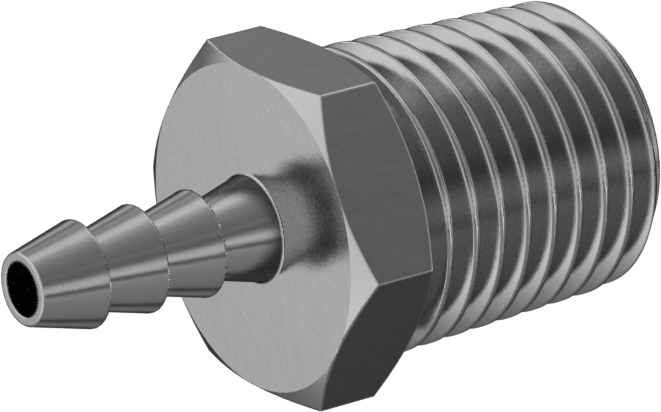 Hava ve Su için Pirinç Dikenli Hortum Bağlantı Parçası, 1/8" Hortum İç Çapı için Düz Adaptör, 1/4 NPTF Erkek