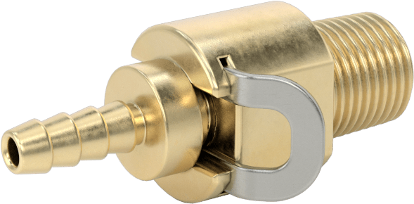 Hava ve Su için Pirinç Dikenli Hortum Bağlantı Parçası, Döner Başlıklı Adaptör, 1/8" Hortum İç Çapı için, 1/8 NPT Erkek