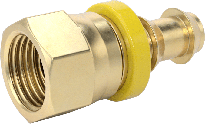 Pirinç Takmalı Dikenli Hortum Bağlantısı, Döner Başlıklı Adaptör, 3/8" Hortum İç Çapı için, 3/8 NPSM Dişi