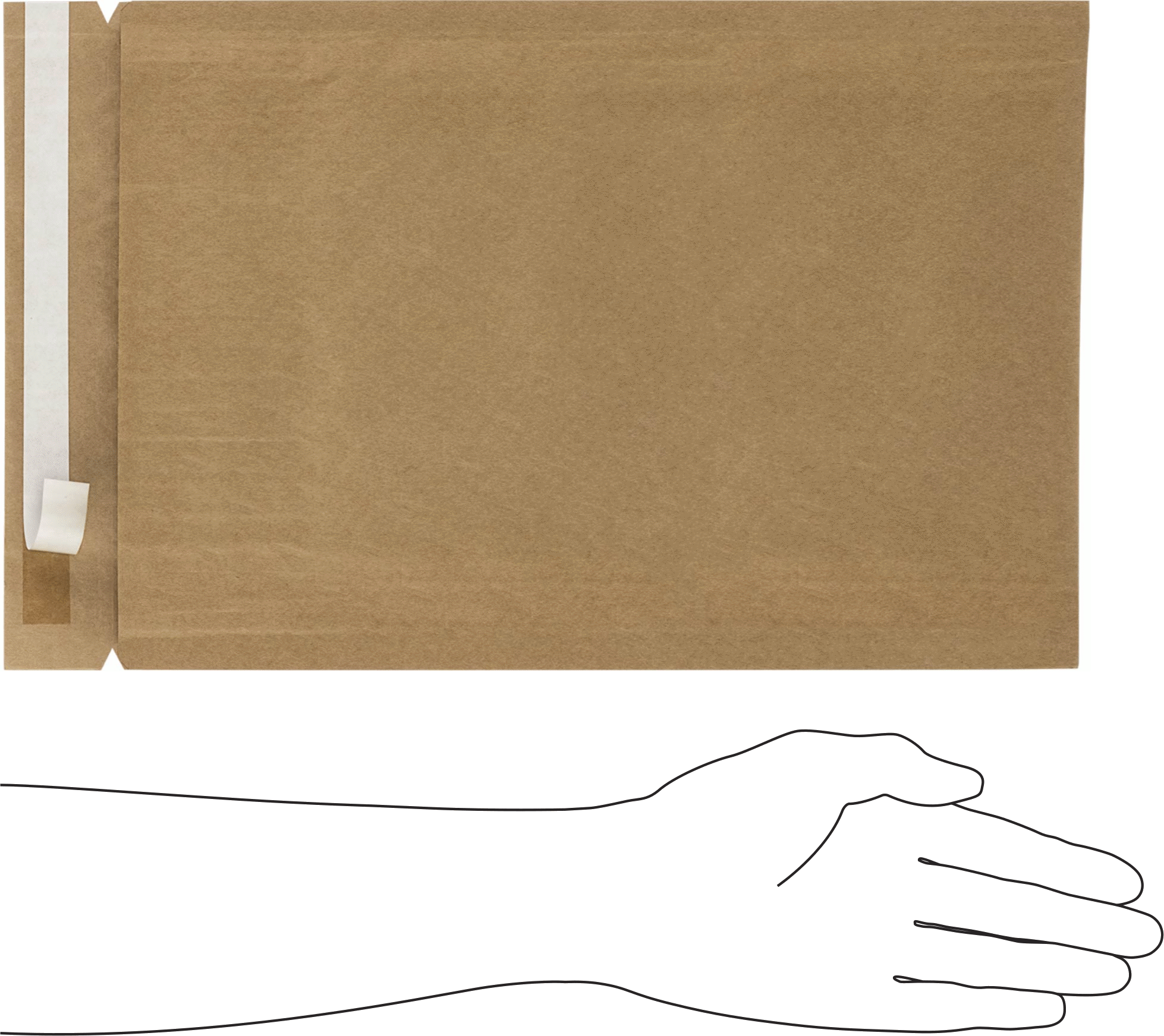 Geri Dönüştürülmüş Petek Yapılı Yastıklı Nakliye Zarfları, Yapışkan Şerit Kapamalı, 9-7/8“ Genişlik x 15-1/2” Yükseklik