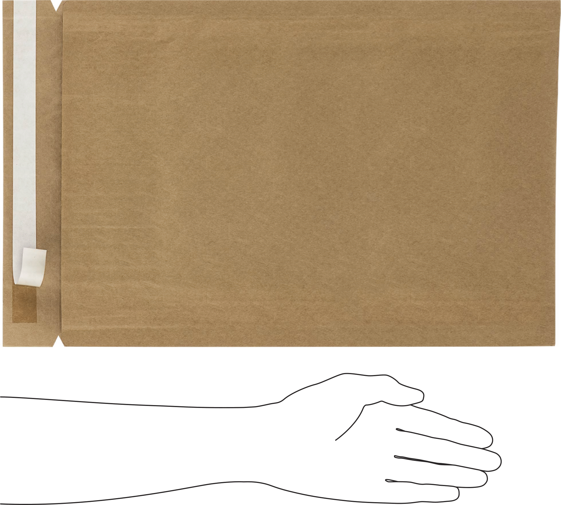Geri Dönüştürülmüş Petek Yapılı Yastıklı Nakliye Zarfları, Yapışkan Şerit Kapamalı, 11-7/8“ Genişlik x 18-1/2” Yükseklik