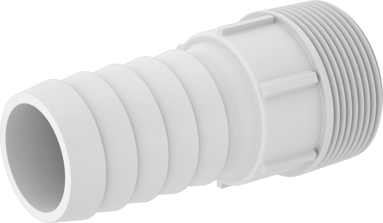 Naylon Dikenli Hortum Bağlantı Elemanı, 1-1/2“ Hortum İç Çapı x 1-1/2” BSPT için