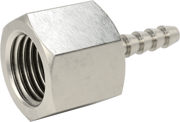 Kimyasallar ve Petrol için Dikenli Hortum Bağlantı Parçası, 1/8" İç Çaplı Hortum için 316 Paslanmaz Çelik Adaptör, 1/4 NPT Dişi
