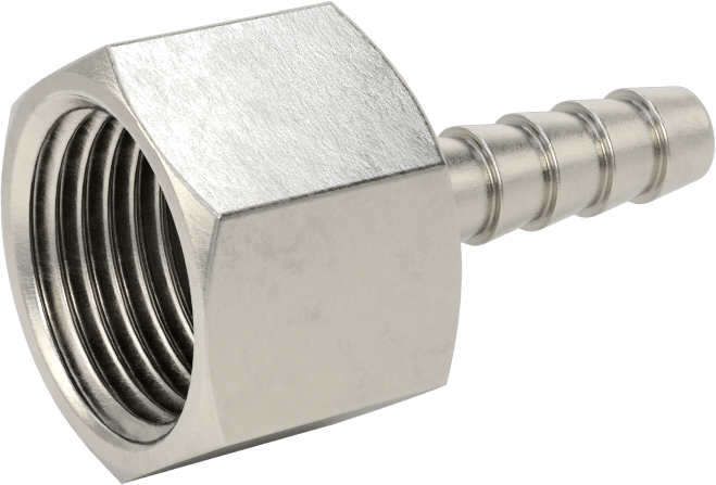 Kimyasallar ve Petrol için Dikenli Hortum Bağlantı Parçası, 1/4" İç Çaplı Hortum için 316 Paslanmaz Çelik Adaptör, 1/2 NPT Dişi