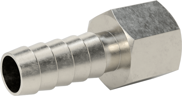 Kimyasallar ve Petrol için Dikenli Hortum Bağlantı Parçası, 3/8" Hortum İç Çapı için 316 Paslanmaz Çelik Adaptör, 1/4 NPT Dişi