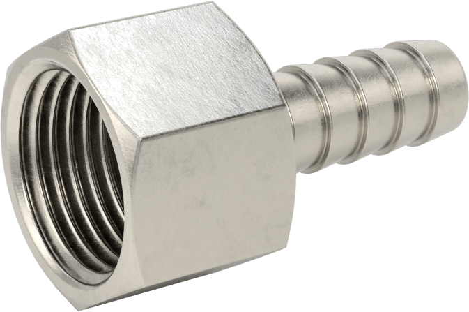 Kimyasallar ve Petrol için Dikenli Hortum Bağlantı Parçası, 3/8" Hortum İç Çapı için 316 Paslanmaz Çelik Adaptör, 1/2 NPT Dişi