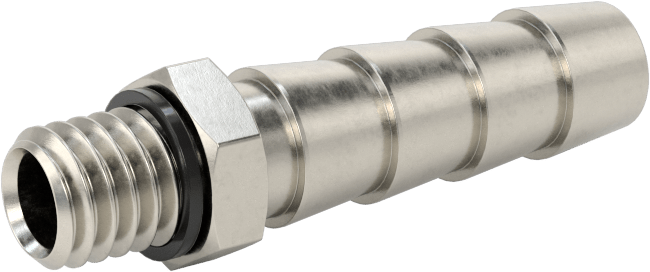 Kimyasallar ve Petrol için Dikenli Hortum Bağlantı Parçası, 316 Paslanmaz Çelik, Adaptör, 6 mm Hortum İç Çapı x M6 x 1 mm Erkek