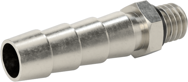 Kimyasallar ve Petrol için Dikenli Hortum Bağlantı Parçası, 316 Paslanmaz Çelik, Adaptör, 6 mm Hortum İç Çapı x M6 x 1 mm Erkek