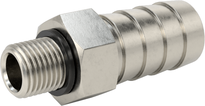 Kimyasallar ve Petrol için Dikenli Hortum Bağlantı Parçası, 316 Paslanmaz Çelik, Adaptör, 13 mm Hortum İç Çapı x M10 x 1 mm Erkek için