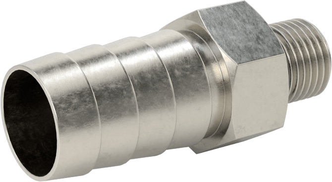 Kimyasallar ve Petrol için Dikenli Hortum Bağlantı Parçası, 316 Paslanmaz Çelik, Adaptör, 13 mm Hortum İç Çapı x M10 x 1 mm Erkek için