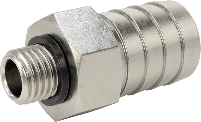 Kimyasallar ve Petrol için Dikenli Hortum Bağlantı Parçası, 316 Paslanmaz Çelik, Adaptör, 19 mm hortum iç çapı x M12 x 1,5 mm erkek