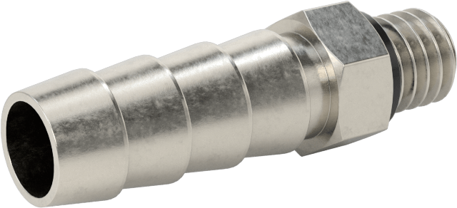 Kimyasallar ve Petrol için Dikenli Hortum Bağlantı Parçası, 316 Paslanmaz Çelik, Adaptör, 1/4" Hortum İç Çapı x M6 x 1 mm Erkek için