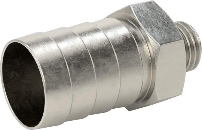 Kimyasallar ve Petrol için Dikenli Hortum Bağlantı Parçası, 316 Paslanmaz Çelik, Adaptör, 3/4" Hortum İç Çapı x M12 x 1,5 mm Erkek için