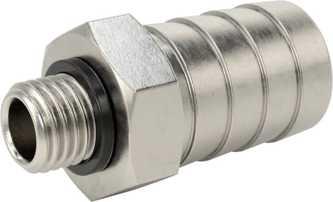 Kimyasallar ve Petrol için Dikenli Hortum Bağlantı Parçası, 316 Paslanmaz Çelik, Adaptör, 3/4" Hortum İç Çapı x M12 x 1,5 mm Erkek için