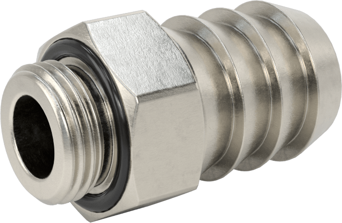 Kimyasallar ve Petrol için Dikenli Hortum Bağlantı Parçası, 316 Paslanmaz Çelik, Adaptör, 3/4“ Hortum İç Çapı x 3/4”-16 Erkek Boru için
